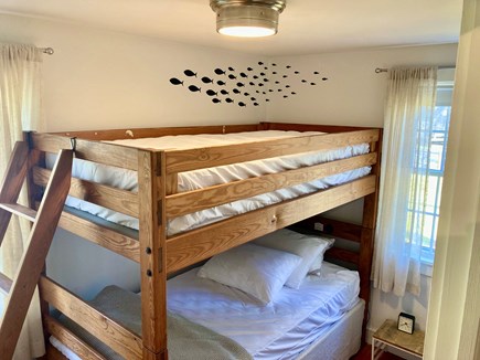 Wellfleet Cape Cod vacation rental - Twin size bunk beds with bureau & closet.