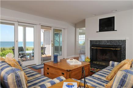 West Hyannis Port Cape Cod vacation rental - Living room with ocean view
