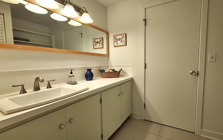 Truro Cape Cod vacation rental - Sink area adjacent to lower full bath