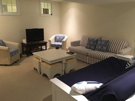 New Seabury, Mashpee Cape Cod vacation rental - Second living area in lower level w/ futon, TV & movies