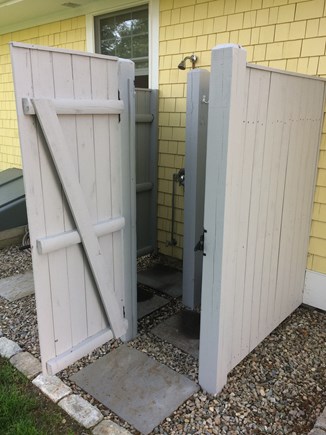 Osterville Cape Cod vacation rental - Outdoor shower with changing area