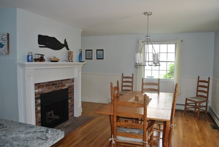 Osterville Cape Cod vacation rental - Dining area off kitchen with sliding door to patio and back yard