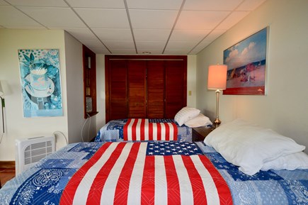 East Orleans Cape Cod vacation rental - Lower level bedroom with 2 twins, AC and TV sitting area