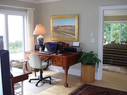 North Truro Cape Cod vacation rental - Office with 3 desks, wired and wireless Internet, Door to bedroom