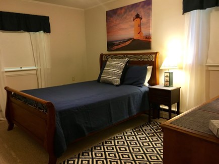 East Orleans Cape Cod vacation rental - Bedroom with queen bed, ceiling fan and large closet.