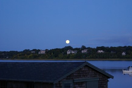 Eastham Cape Cod vacation rental - Moon coming up over Town Cove