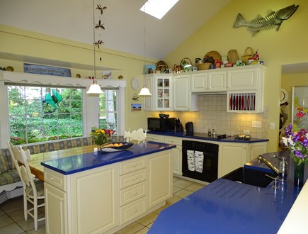 Bass River, S Yarmouth Cape Cod vacation rental - Bright, lofted kitchen with seating area, built-in A/C