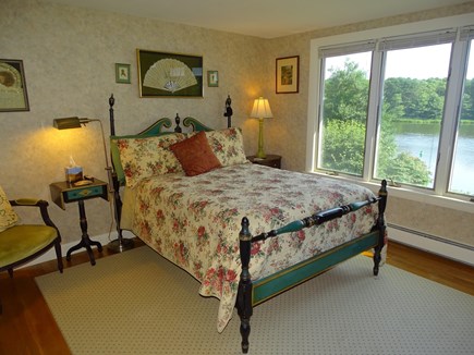 Bass River, S Yarmouth Cape Cod vacation rental - Main floor bedroom [full size], TV, water views