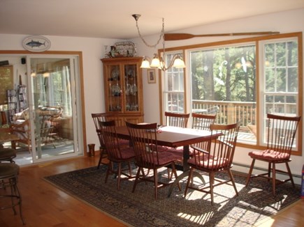 Wellfleet Cape Cod vacation rental - Dining open to kitchen-living and sunroom