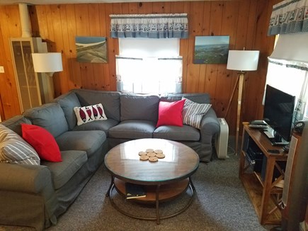 Dennisport Cape Cod vacation rental - Comfortable sectional - great for a movie night!