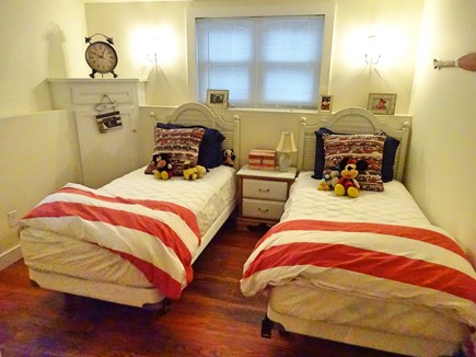 East Orleans Cape Cod vacation rental - Third bedroom with two twin beds on lower level.