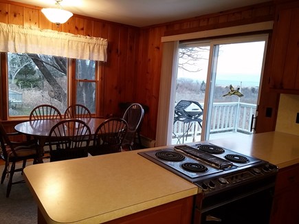 Brewster Cape Cod vacation rental - Kitchen - dining room opens thru sliders to the deck & grill