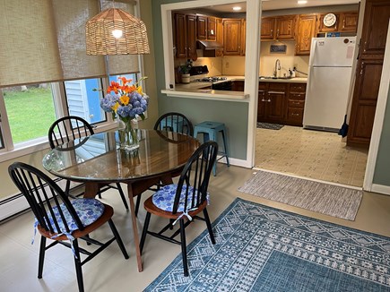 Osterville Village (Wianno Ave Cape Cod vacation rental - Sunroom view 1 dining area and kitchen<br/>seating for 6