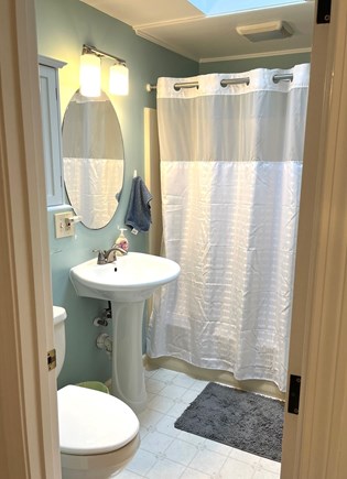 Osterville Village (Wianno Ave Cape Cod vacation rental - Clean Bright Bathroom with Skylight