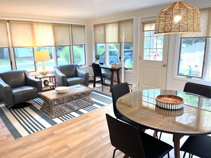 Osterville Village (Wianno Ave Cape Cod vacation rental - Bright Sunroom with spacious table and workspace