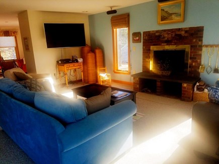Wellfleet, Chequessett Neck Cape Cod vacation rental - Living room with 55 inch flat screen