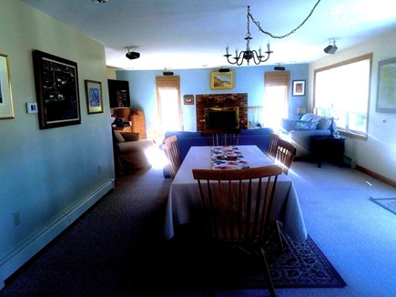 Wellfleet, Chequessett Neck Cape Cod vacation rental - Dining Room and Living Room open concept.