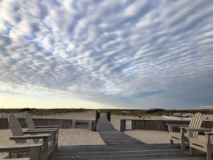 Beach Point / North Truro Cape Cod vacation rental - Common deck with boardwalk leading right to the edge of the beach