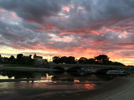 Onset MA vacation rental - Sunset over the private beach.