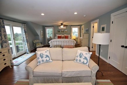 Truro Cape Cod vacation rental - Master bedroom opens to the second level deck