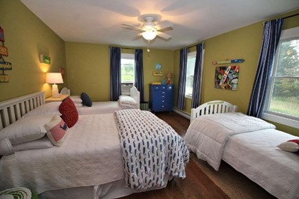 Truro Cape Cod vacation rental - Main level bedroom has double bed and 2 twin beds
