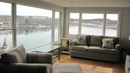 Truro Cape Cod vacation rental - High tide from the living room