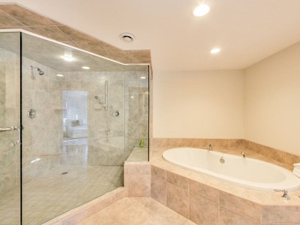 Orleans Cape Cod vacation rental - Soaking tub plus large walk in shower.