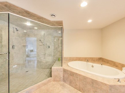 Orleans Cape Cod vacation rental - Soaking tub plus large walk in shower.