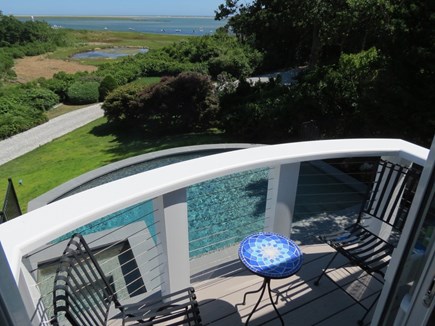 Orleans Cape Cod vacation rental - Small patio overlooking the pool and Nauset Inlet.
