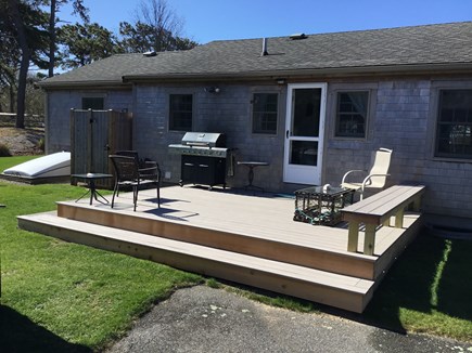 Chatham ,Ridgevale beach Cape Cod vacation rental - New deck great for family BBQ's, equipped with grill and table.