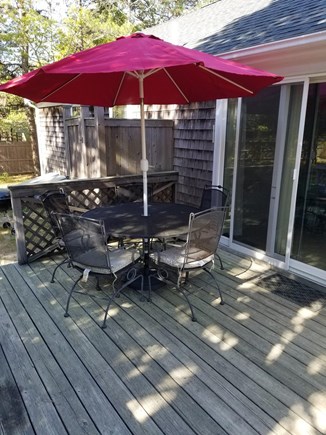 Eastham Cape Cod vacation rental - Back deck with new gas grill in 2022