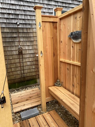 Eastham Cape Cod vacation rental - Relaxing  new cedar outdoor shower with a changing area!