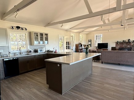 South Wellfleet Cape Cod vacation rental - View of living room and new kitchen from dining area