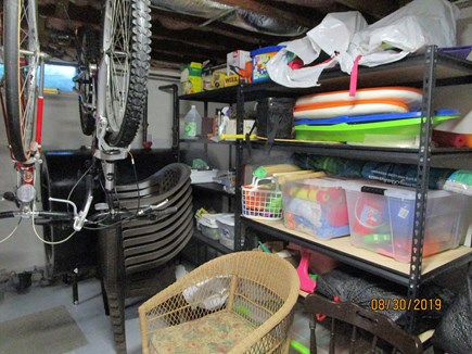 Falmouth Cape Cod vacation rental - Basement:chairs,games, yard/beach toys; 3adult bikes/at own risk