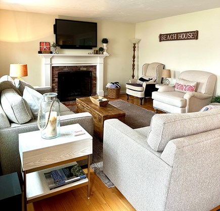 South Chatham Cape Cod vacation rental - Spacious living room w/ brand newer upscale, couch and loveseat.