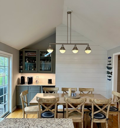 South Chatham Cape Cod vacation rental - Large, open, eat in kitchen with wine frig.