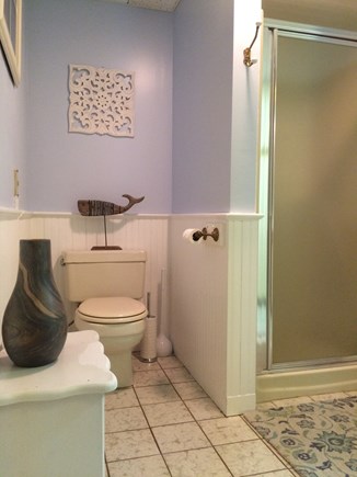 West Yarmouth Cape Cod vacation rental - Entertainment room bath , shower, washer & dryer