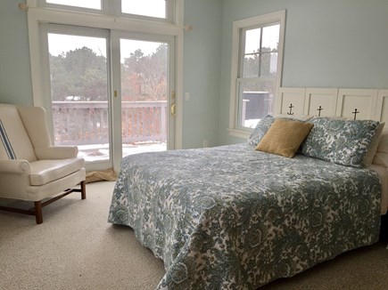 Eastham Cape Cod vacation rental - Master Queen bedroom freshly painted with peeks of the bay.