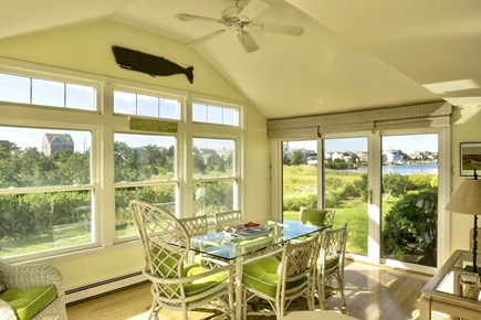 Centerville Cape Cod vacation rental - Bright dining area seats 6 with water views.