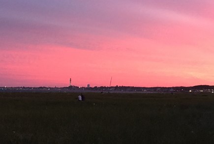 Provincetown Cape Cod vacation rental - Fourth of July 2016 sunset from our private beach
