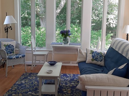 Yarmouth Port Cape Cod vacation rental - Sunroom, with gas fireplace