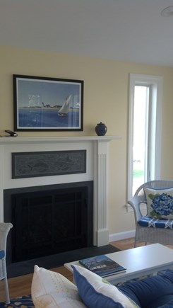 Yarmouth Port Cape Cod vacation rental - Sun room with gas fireplace
