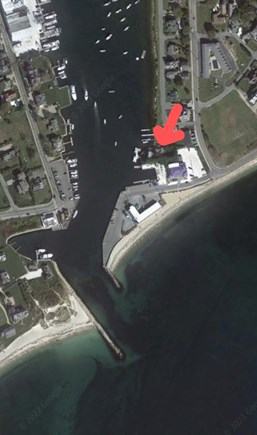 Falmouth Cape Cod vacation rental - Aerial view of the location on Falmouth Harbor.