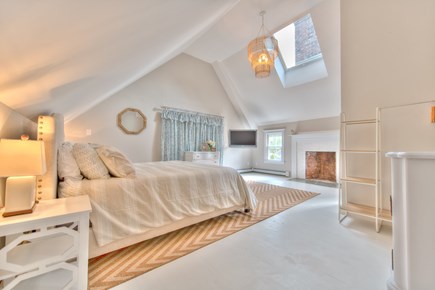 Harwich Port Cape Cod vacation rental - Upstairs master king bed with central AC, TV and en-suite bath