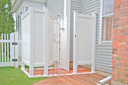 Harwich Port Cape Cod vacation rental - Oversize outdoor shower with hot water