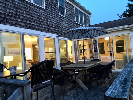 Orleans Cape Cod vacation rental - Enjoy water views and spectacular sunsets from the back deck.