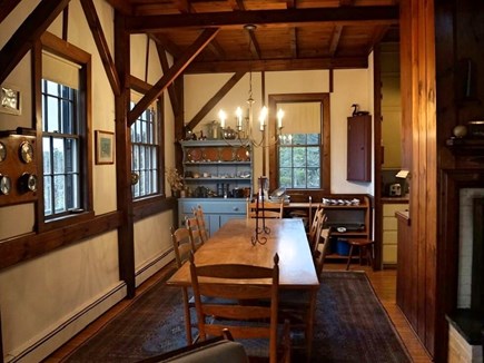 East Orleans Pochet Associatio Cape Cod vacation rental - Dining room for eight,with Shaker-designed table and tappan chair