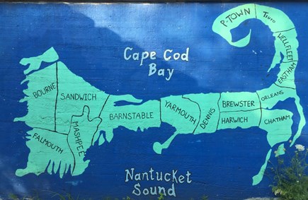 East Orleans Cape Cod vacation rental - Unique map of Cape Cod painted on railroad bridge. (photo: owner)