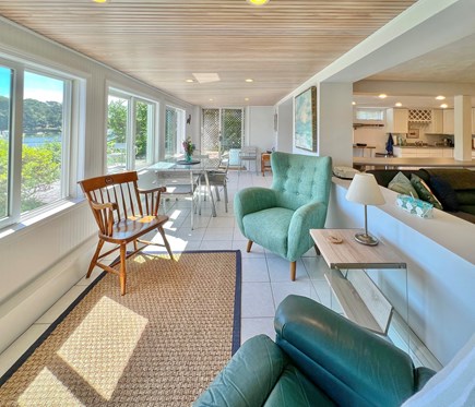 East Falmouth  Cape Cod vacation rental - The front room has a panoramic view of the Childs River.