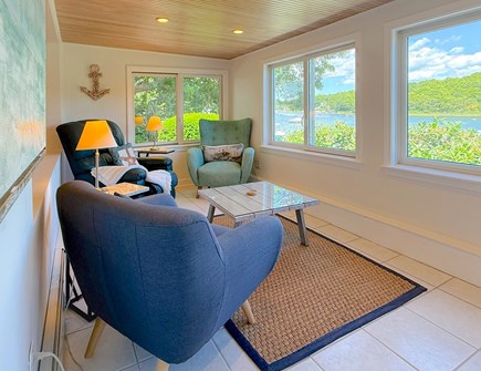 East Falmouth  Cape Cod vacation rental - Half of the front room overlooks the Childs River.